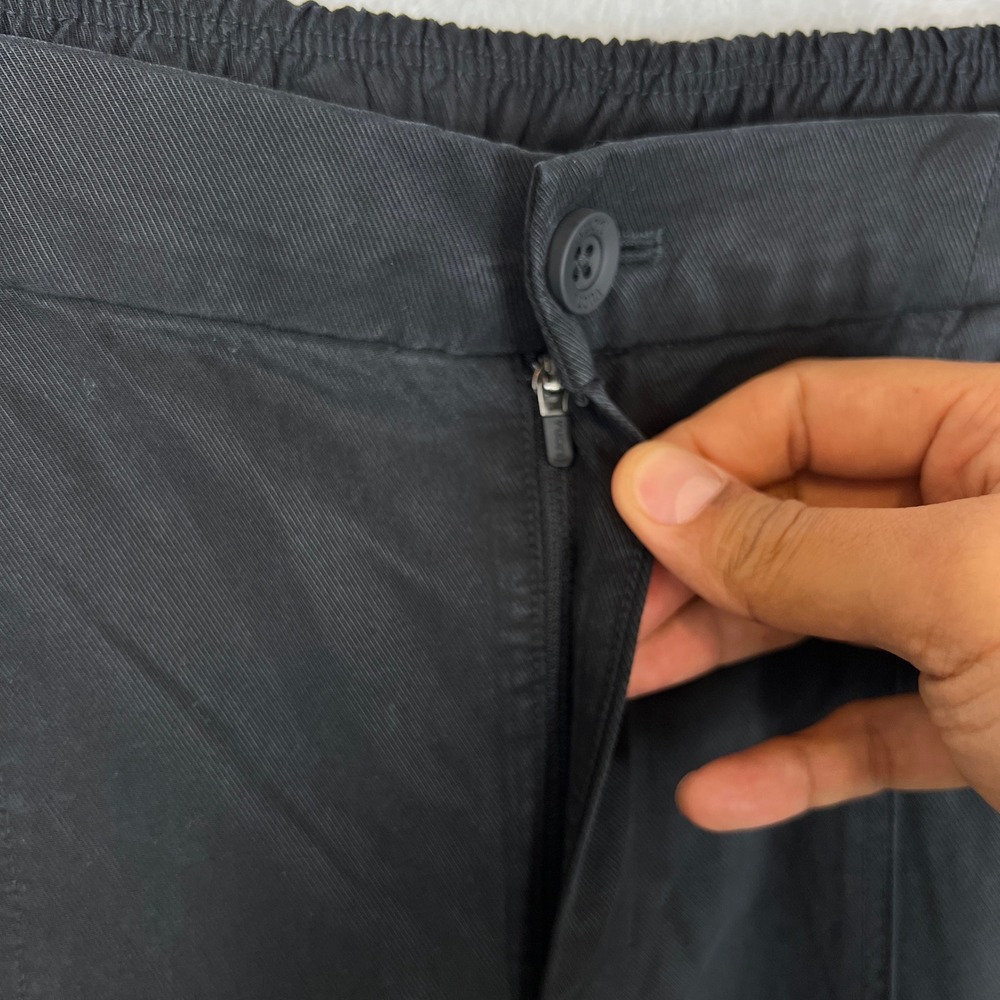 Vuori Coastline Pants Womens L Black Wide Leg Lyocell Drawcord Hem Casual Travel - Picture 6 of 13
